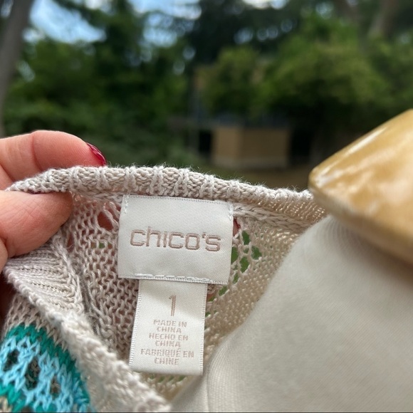 Chico's Boho Crochet Open Knit Cardigan with tie
Size S - Picture 13 of 14